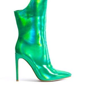 AZALEA WANG " THE GREEN HALO EFFECT " STILETTO BOOTIE ( BRAND NEW !!! )